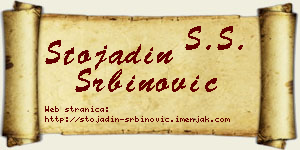 Stojadin Srbinović vizit kartica